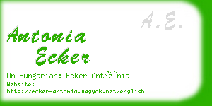 antonia ecker business card